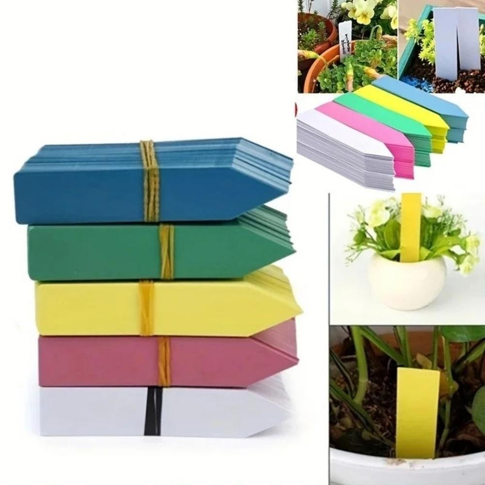 111pcs Garden Plant Labels Plant Accessories Flower Pots Plastic Plant Tags Nursery Markers Label Tray Mark DIY Tool