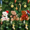 Festive Gifts Plush Ornaments Christmas Celebrations 5.9*5.9*1.18 Inches Colorful Plush Holiday Decor Christmas Tree Hanging