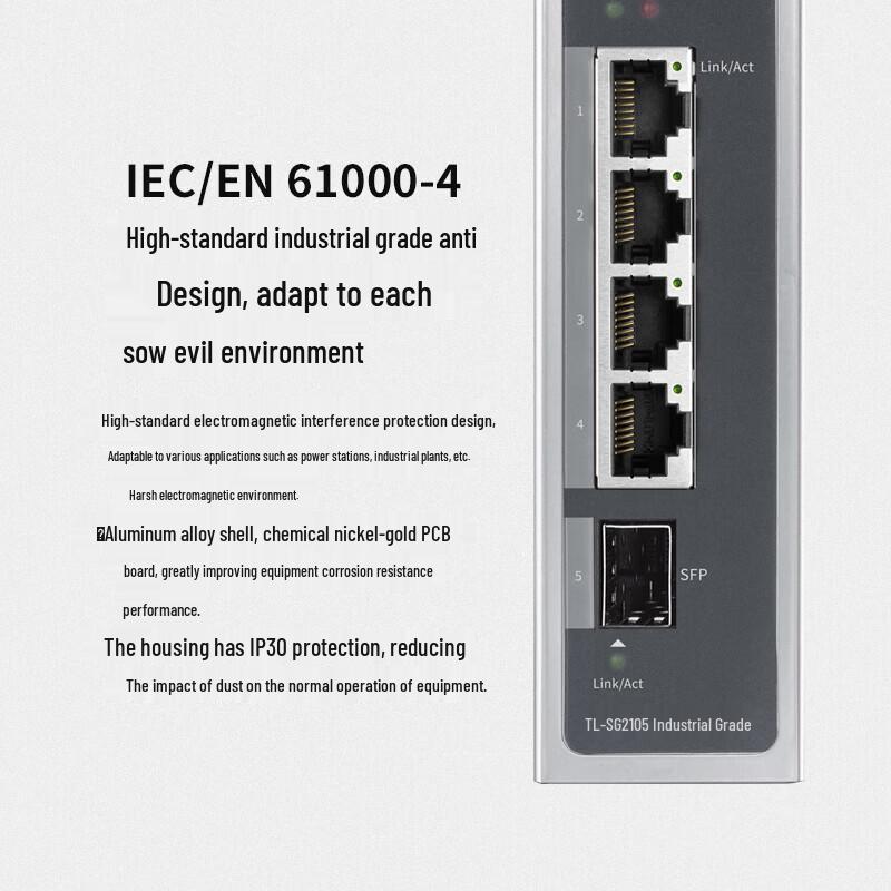 TP-LINK TL-SG2105 Industrial 5-Port Gigabit Layer 2 Managed Switch