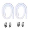 Kit de Tuyaux de Remplacement pour Pompe de Piscine 2 Pièces Diamètre Intérieur 1,25 pouce Longueur 59,06 pouces + 4 Serre-joints en Acier Inoxydable Aucun Outil Requis