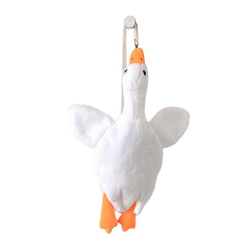 

Adorable White Goose Plush Single Shoulder Bag For Girls
