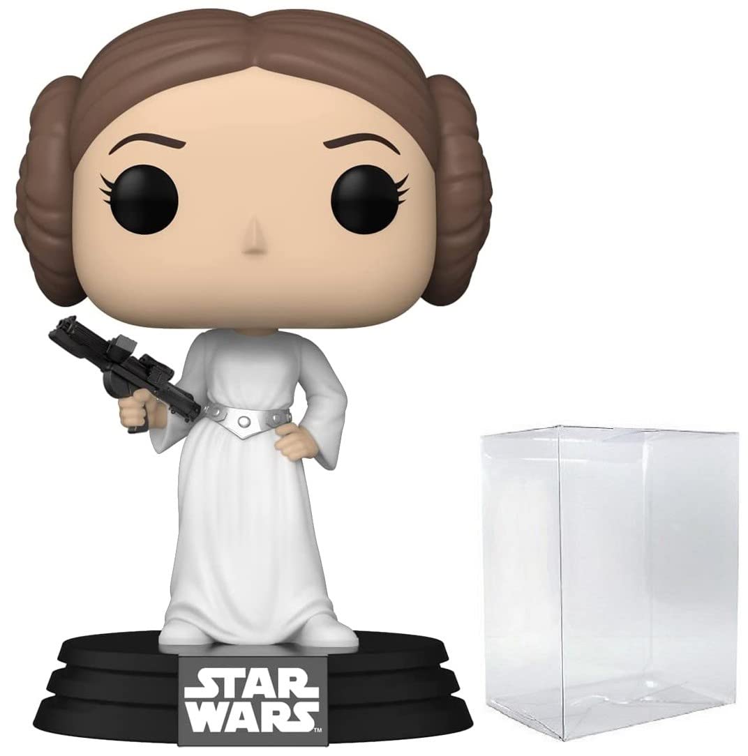

POP Star Wars New Classic Princess Leia Vinyl Figure (with compatible box protector case), Multicolor, 3.75 inches