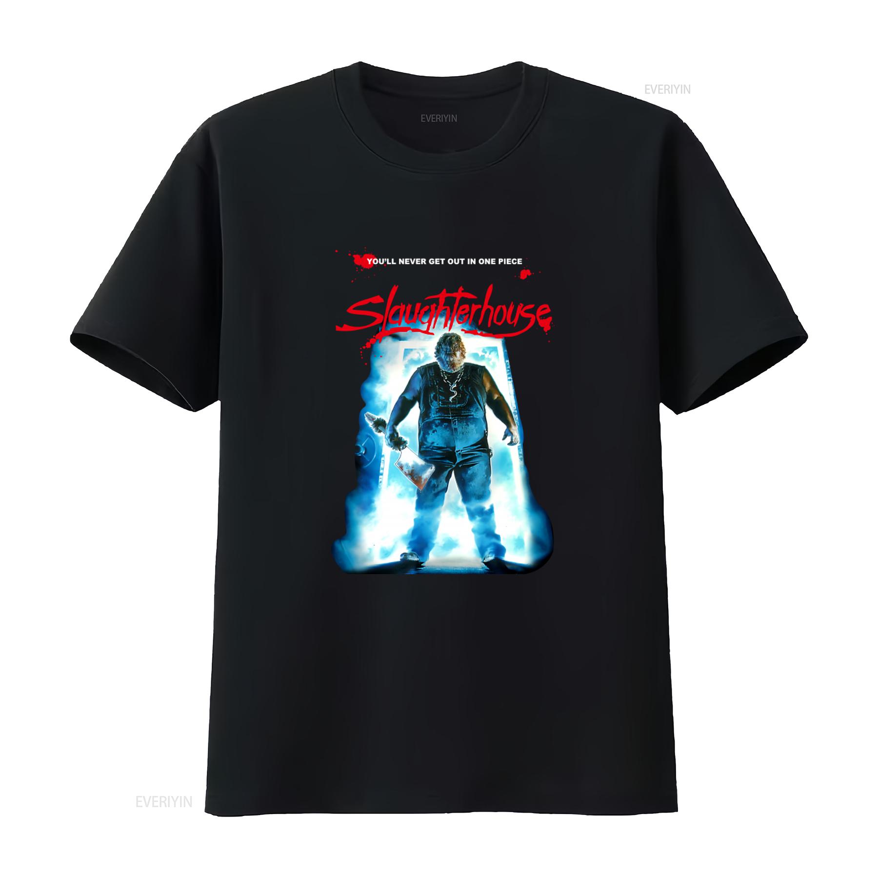 

Slaughterhouse Horror Movie T shirt for Men Medium Size vintage Washed Comfortable Stretched Casual Slightly homme fashion 4XL