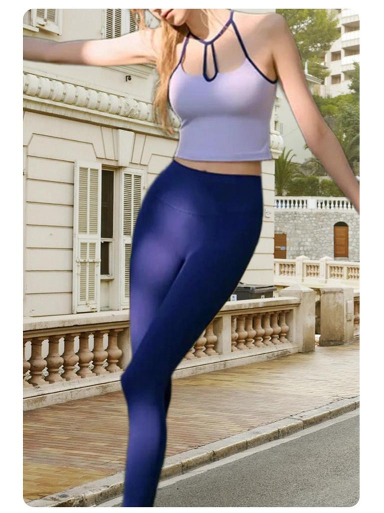 Color-Block Yoga Set: Breathable Sports Bra & Slimming Fitness Pants