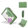 Ladies Short Wallet With Geometric Pattern Pu Material For Daily Use And Card Storage