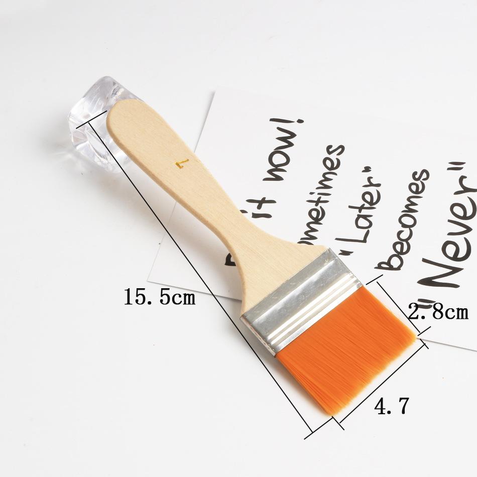 3 Pcs No. 1–12 Acrylic Paintbrushes Drawing Board Brushes Oil Painting Brushes Nylon Bristle Barbecue Brushes Paintbrushes Art Brushes