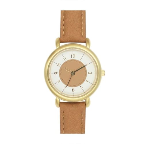 

Follow TRAVEL SERIES 10 ATM Water Resistant Matte Watch H01623S-1 BR Women s Brown