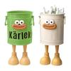 Cartoon Pen Holder Large Capacity Cute Simple Retro Storage Bucket for Student Desk Office