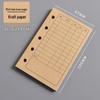 In Stock A8 M5 Ricarica Planner a Fogli Mobili: Griglia, Bianco, Linea Verticale, Piano Settimanale, Una Pagina al Giorno, Stile Timbratura.