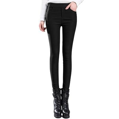 Cold Skinny High Solid Long Everyday Winter [WoauNuiHll] Women's Fleece-Lined Pants, Warm, Weather, Pants, Waist, Color, Leg-Slimming Trousers, Pants,