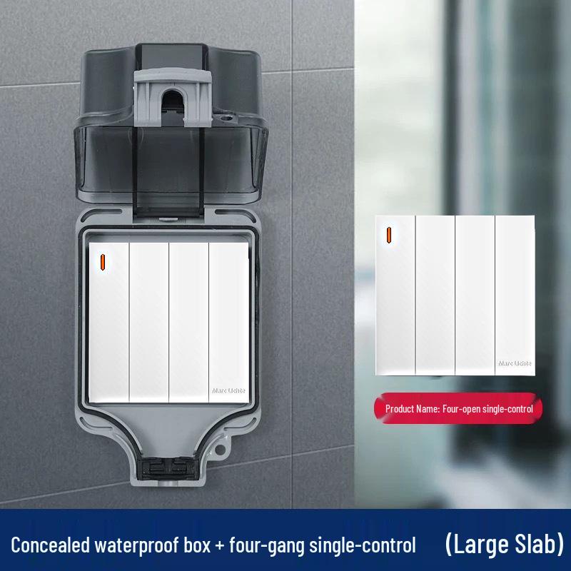 IP66 Wasserdichter Doppel-Steuerschalter mit Spritzwasserschutz-Abdeckung für den Außenbereich, Wandmontage Typ 86 Zwei-fach/Drei-fach.