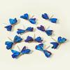 1Pcs Natural Electroplated Blue Black Tourmaline Crystal Brooch | Handmade Healing Energy Stone, Diy Decor, Perfect Mother'S Day