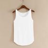 Women Summer Slub Cotton Tank Top Sleeveless T Shirt Round Neck Loose Singlets Vest Tops