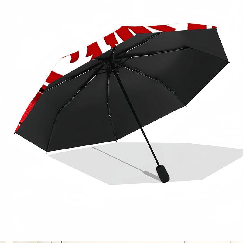 Eintracht Frankfurt Aufdruck Automatischer Öffnungs-Schließ-Regenschirm, Tragbarer Faltregenschirm, für Outdoor-Pendeln Campingausflug, Ideales Geburtstagsgeschenk