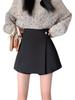 Women's High Waist Black Irregular A-Line Skirt - 2024 Autumn/Winter Trend
