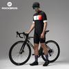 ROCKBROS Short Sleeve Cycling Jersey High Elasticity Lightweight Breathable Sports Jersey Slim-Fit Color-Block Cycling Clothing
