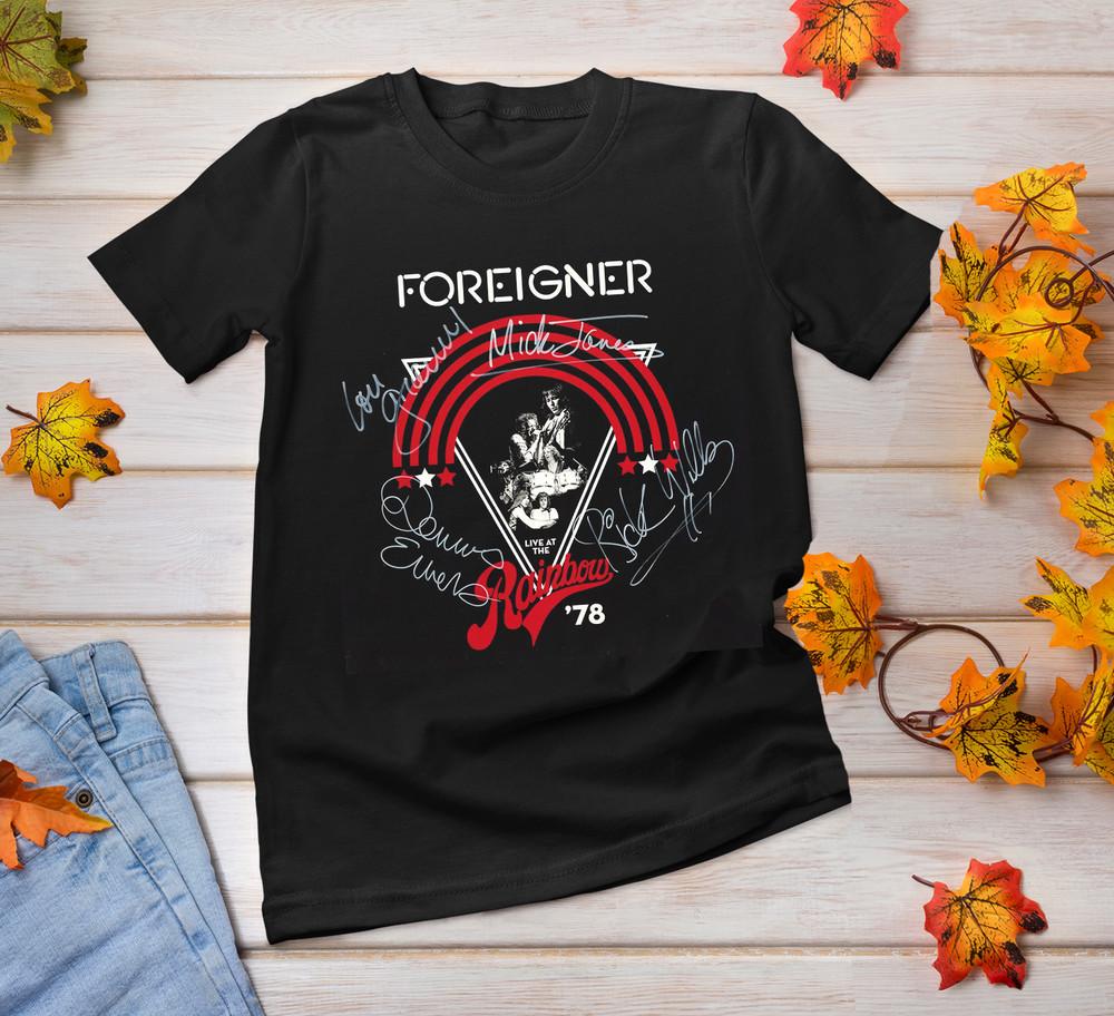 

New Foreigner Shirt Band Live At The Rainbow Back all size Shirt D095 Unisex T-Shirt M
