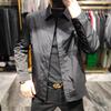 2025 Spring/Summer Men's Slim Korean Style Business Jacket with Color Lapel