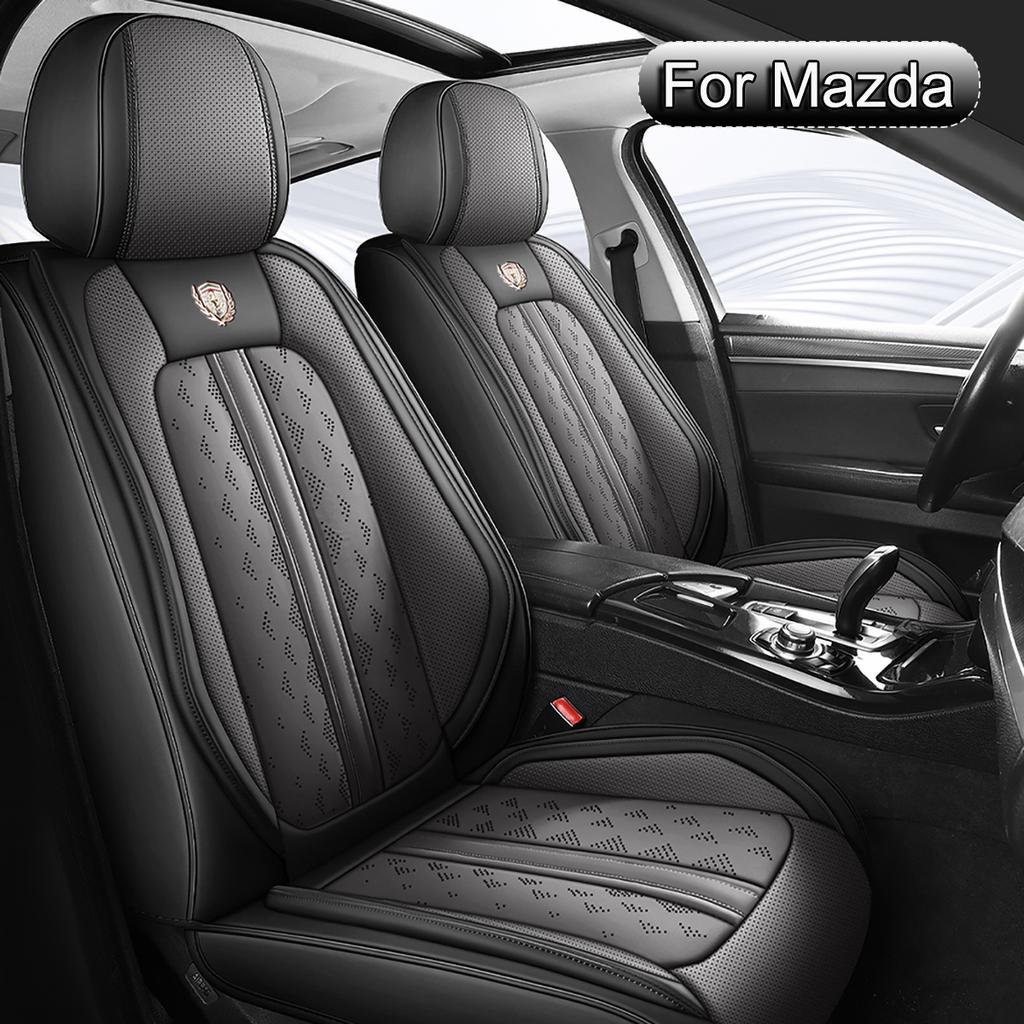 Car Seat Covers Full Set PU Leather,Fit For Mazda 3, 6, CX-5, CX-3, CX-9, CX-30, CX-50, CX-70,Car Seat Protector Front Back Seat