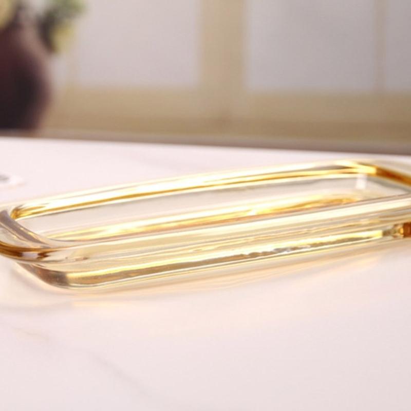Glass Butter Dish Lid Included Elegant Plate for Butter Storage and Snacks Serving Practical Kitchen Tool