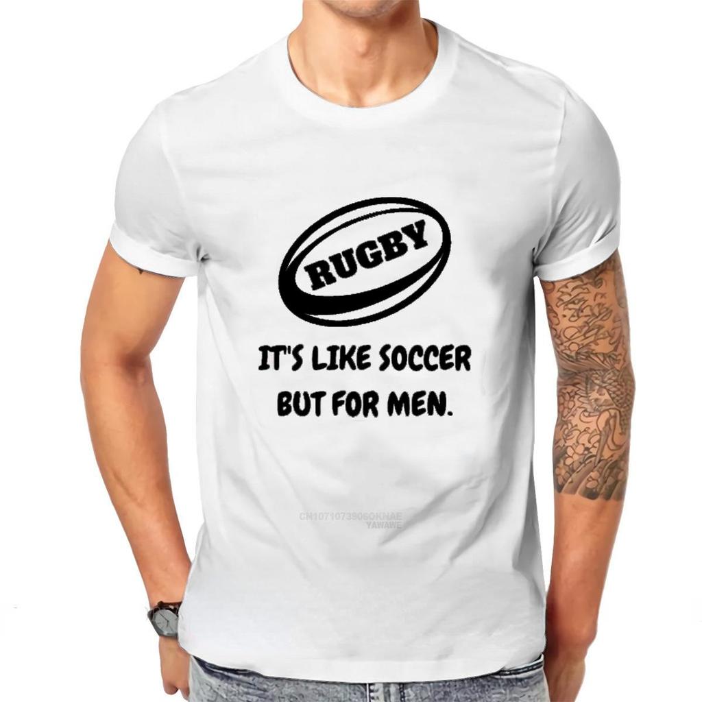 NEW Its Like Soccer But For Unisex Rugby graphic t shirts Unisex Brand Clothing  Short Sleeve O Neck Casual TShirts Summer Tops Tee