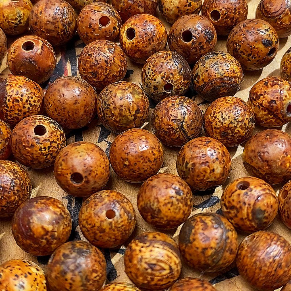 Tibetan Style Gobi Agate Picture Stone Round Beads for DIY Necklace and Jewelry Accessories