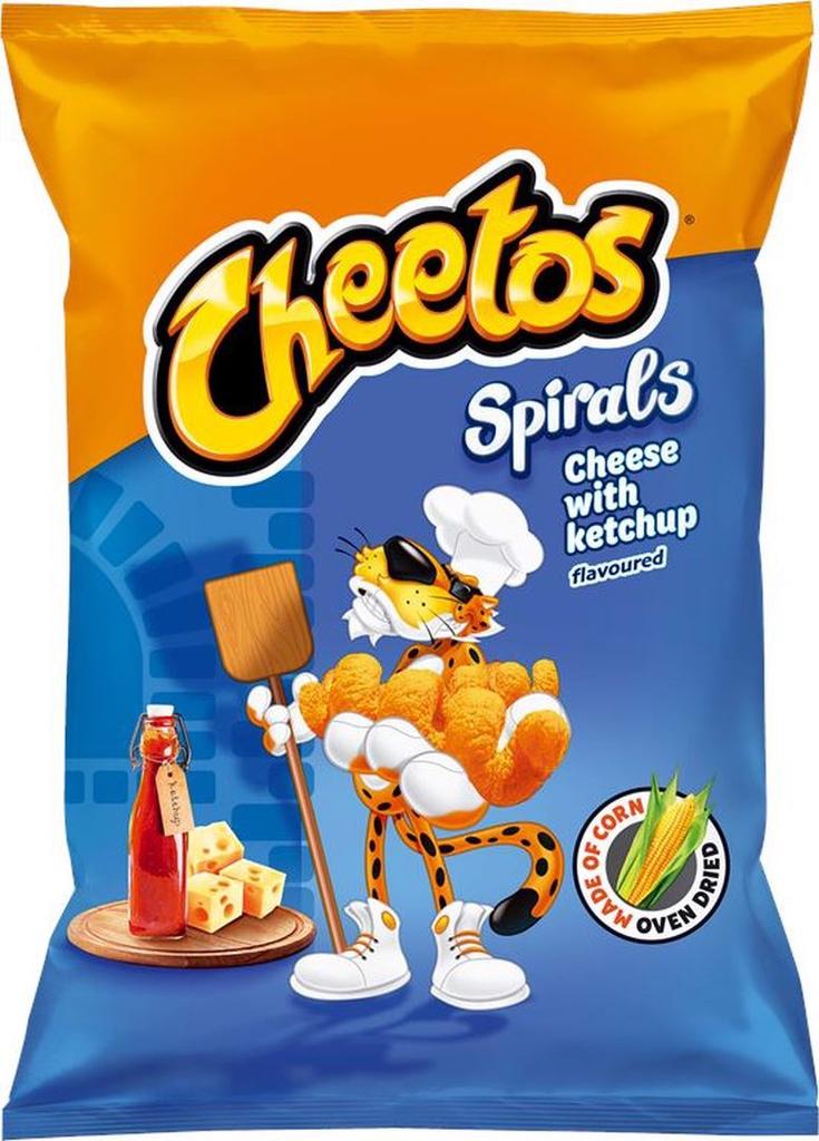 Cheetos Spirals Corn Puffs with Cheese and Ketchup Flavor 80 G