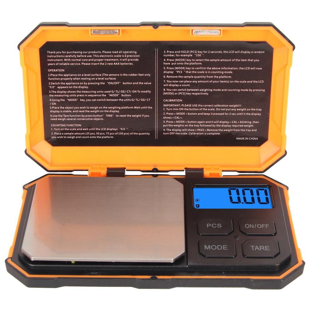 Gram Scale 500g 0.01g 5 Unit Modes Multifunctional Digital Jewelry Scale with LCD Backlit Display fo