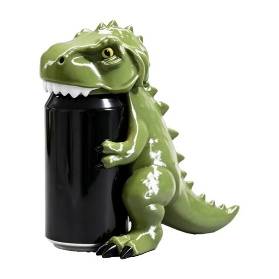 Plastic Drink Coaster Dinosaur Can Cover, Cute Animal Soda Holder for 375ml Cans, Funny Beverage Accessories Stand Desk, Fun Party Home Bar Decor Gift