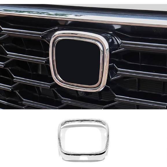 Car Accessories Fit For Honda CR-V CRV 2023 2024 2025 2026 Not Fit Crv Hybrid Car Front Grille Logo Frame Cover Decoration Trim (Glossy Black) 1PCS