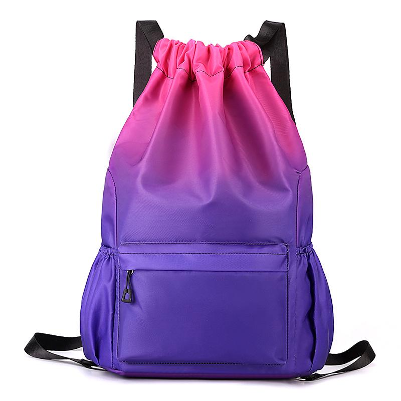 Customizable Logo Drawstring Backpack - Double Strap Gym, Basketball, Football, Fitness, Running, Hiking Bag