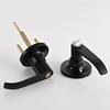 ESJNNK Replacement Door Knob with Lock, Lever Handle, Solid Hardware, Lock, for Entryway, Indoor Door Lever, Bathroom Door Knob, Toilet (Black)