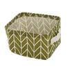 Small Storage Basket Cotton Linen Mini Storage Bin Organizer with Handle for Shelves and Desks