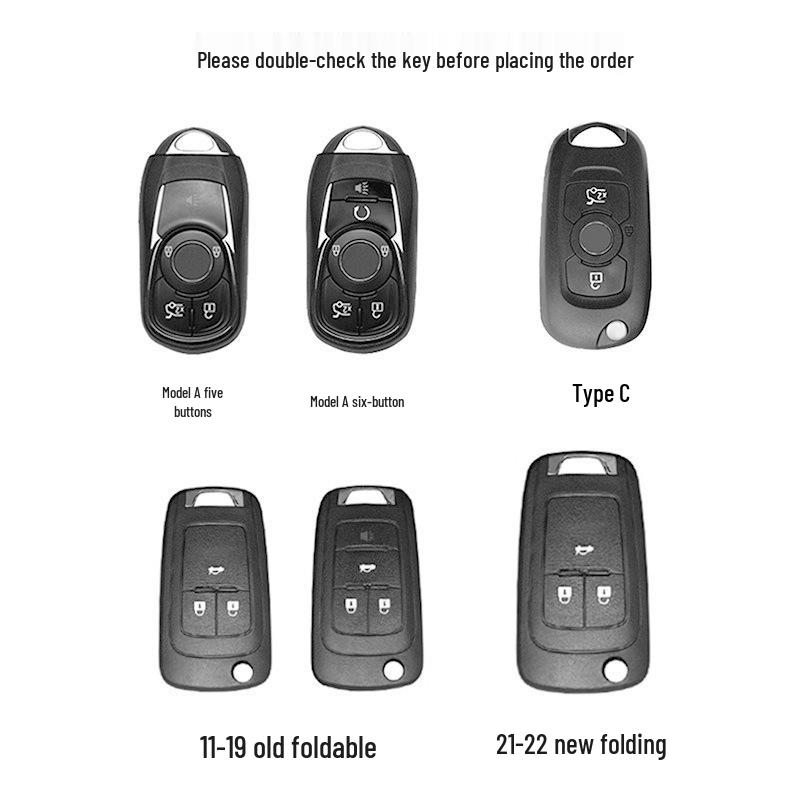 Transparent Full-Wrap Key Case for Buick Envision/Regal/Verano/Lacrosse/GL8