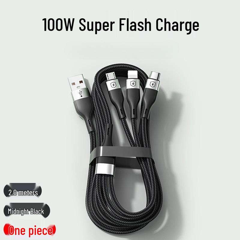 Universal Fast Charge 3-in-1 Multi-Head Charger Cable for Mobile Phones