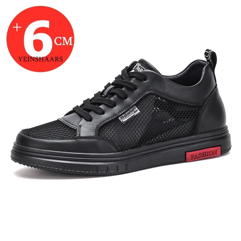 

Мужская обувь-лифт из натуральной кожи, обувь класса люкс для увеличения роста, обувь для мужчин, летняя дышащая обувь на плоской подошве со шнуровкой 37