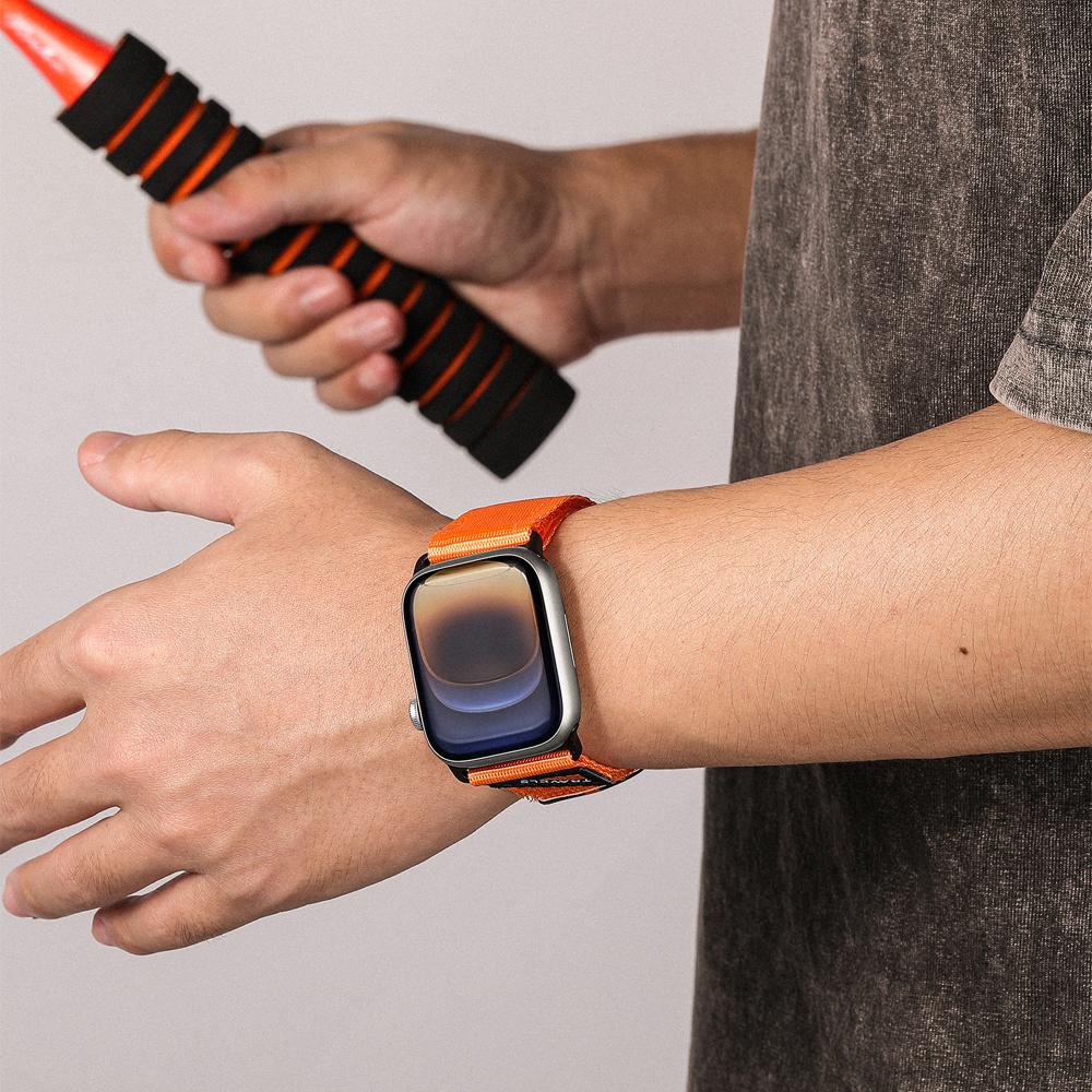 Trail Band for Apple Watch Series 10 46mm 42mm 9 8 7 41mm 45mm Nylon Sport Bracelet Strap for IWatch Ultra Ultra 2 49mm Se 6 5 4 3 2 1 44mm 38mm 40mm