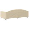 Vidaxl Sofa Rozsuwana Z Szufladami, Kremowa, 90X200 Cm, Tkanina