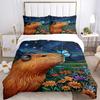 3pcs Capybara, Butterfly Duvet Cover Set - Machine Washable, Includes 1 Cover and 2 Pillowcases, No Core Included yy251013131