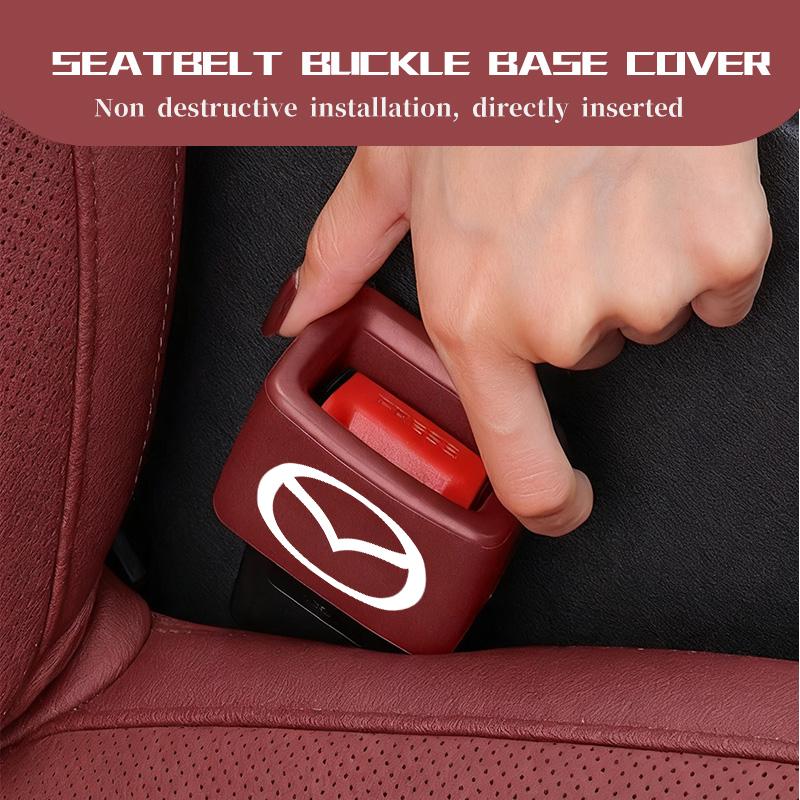For Mazda Car Seat Belt Protection Cover Silicone Seatbelt Button Protector CX9 MX5 RX8 Axela Demio Atenza MS GJI GH BK MP dxy1