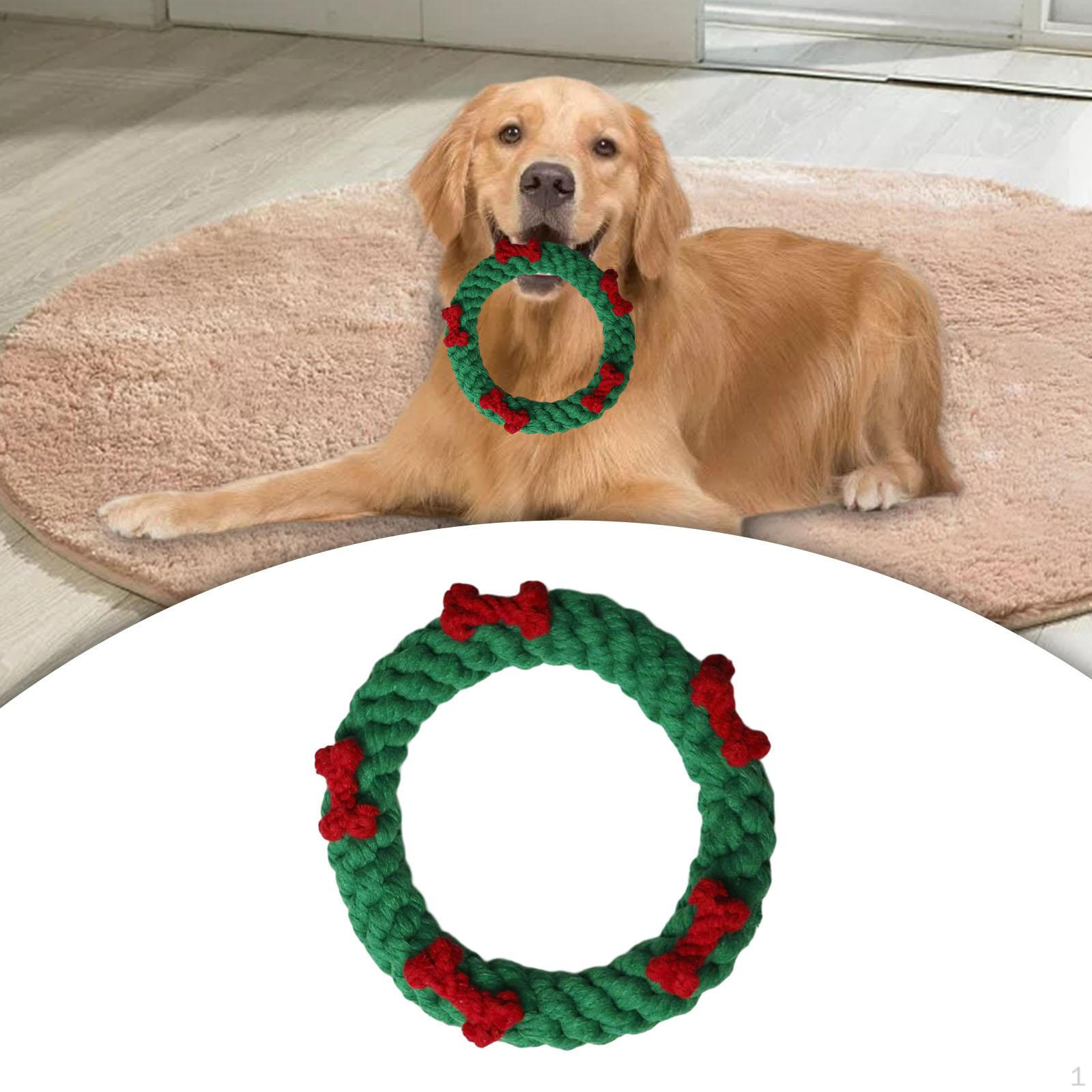 

Dog Chew Rope Toy Interactive for Small Medium Large Dogs Pet Training Cleaning Puppy Chewing Round 18cm