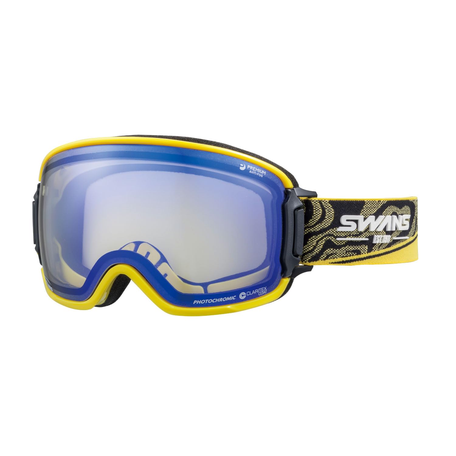 

Swans RIDGELINE Snow Made in MIT Blue Mirror with Light Smoke for Skiing and Glasses Unisex Goggles, Japan, RL-MDH-CMIT-BL Y, Photochromic,