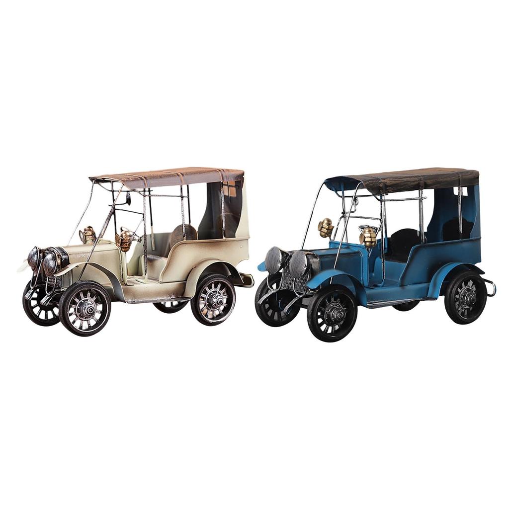 Vintage Car Model Multipurpose Birthday Gift Decorative Collectible Ornament White