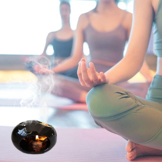 Keramika kadidlo Palo Santo White Držák mudrců Moderní Černá Mini Aromaterapeutická Vonná miska Jóga Meditace Dekorace na plochu Festival Dárek
