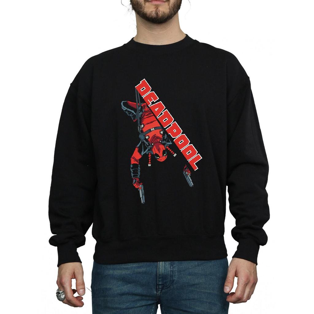 Marvel Mens Deadpool Hang Split Sweatshirt