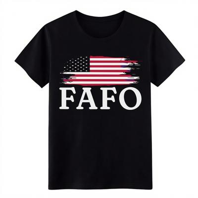 Unisex FAFO American Flag Graphic T-Shirt Patriotic Gift For Veterans USA Tee