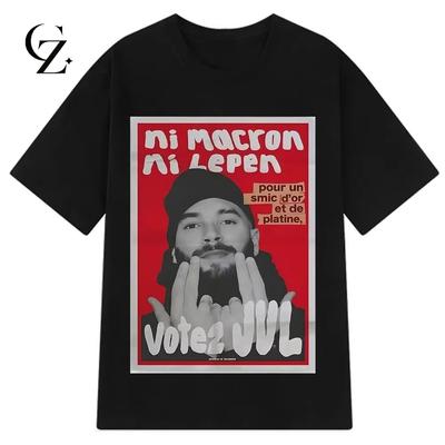 French Rapper Vote JUL Fashion Graphics Tshirts Men Women Hiphop Tshirt Shortsleeved Casual Oversized T Shirt Streetwear