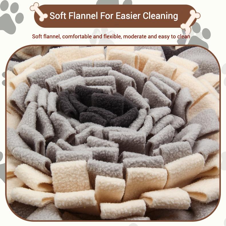 Interaktiv Snuffelmat för Hundar Små Medelstora Hundar Mjuk Slitstark Fleece Med Pipande Leksak Långsam Matning Anti-Ångest Maskintvätt