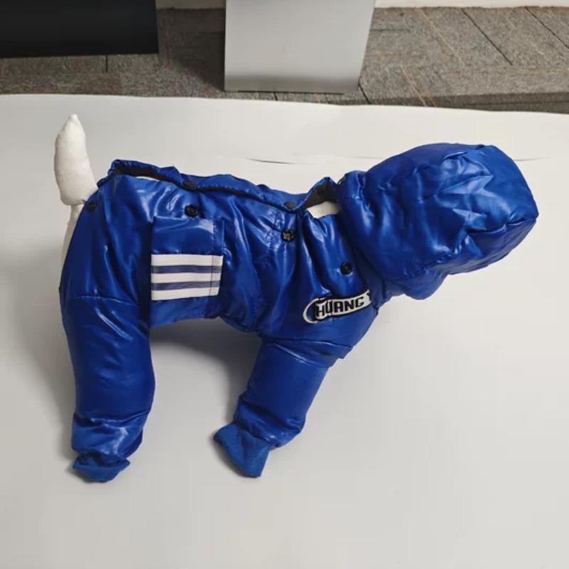 BXX Thick Belly‑Wrap Down‑Cotton Four‑Legged Dog Jumpsuit, Anti‑Static Cold‑Resistant Coat With Harness Hole for Small Dogs