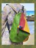 European & American Style Women's Colorful Patchwork Leather Anti-theft Backpack with Double Straps and Lock Buckle
